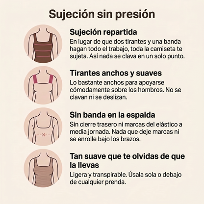 SuaveLina - Camiseta con Sujetador Incorporado